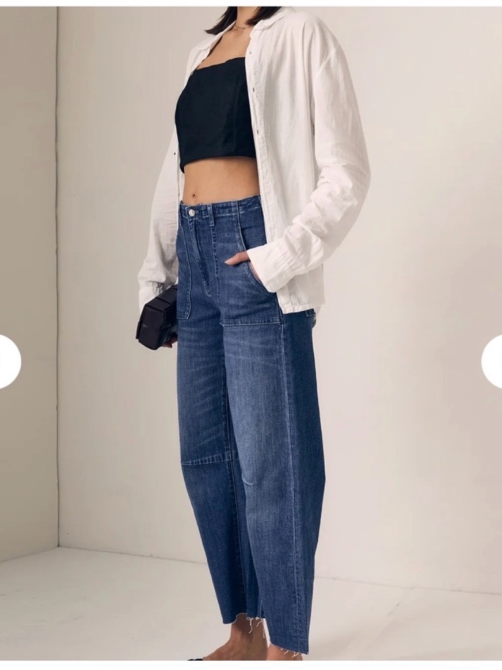 Le Jeans utility soft Barrel Jeans size 24 - Picture 2 of 12